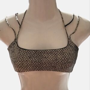 💥NEW💥 BLUE LIFE - XS Dark Blue & Beige Bikini Top